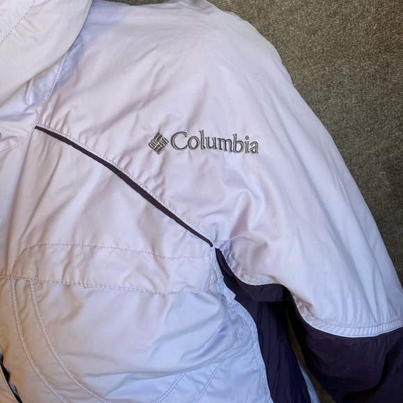 Vintage Columbia Omni-Tech Purple Hooded Waterproof Gorpcore Y2K Coat Large - Picture 5 of 8